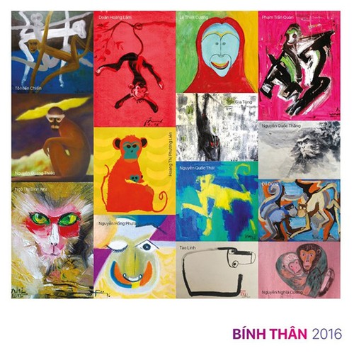 Exhibition of Monkey paintings to welcome New Year 2016 - ảnh 1